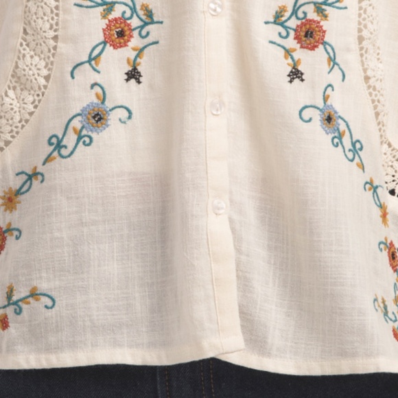 NWT Embroidered Long Sleeve Blouse Size US XL - Picture 3 of 5
